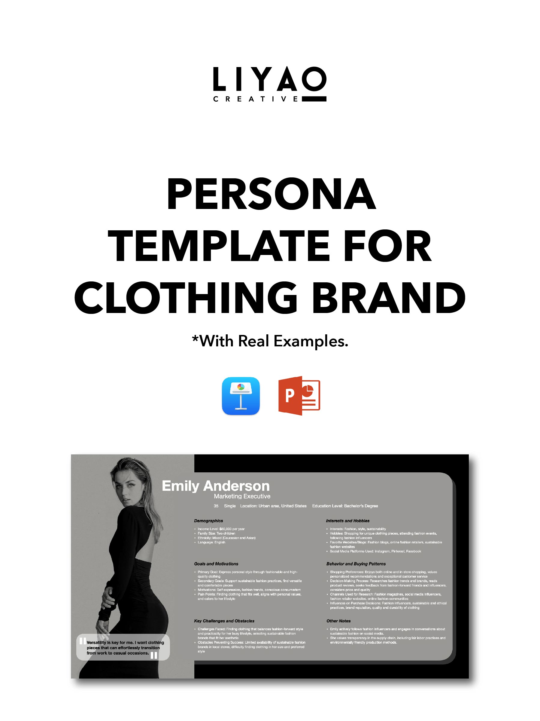 Persona Templates With Real Examples