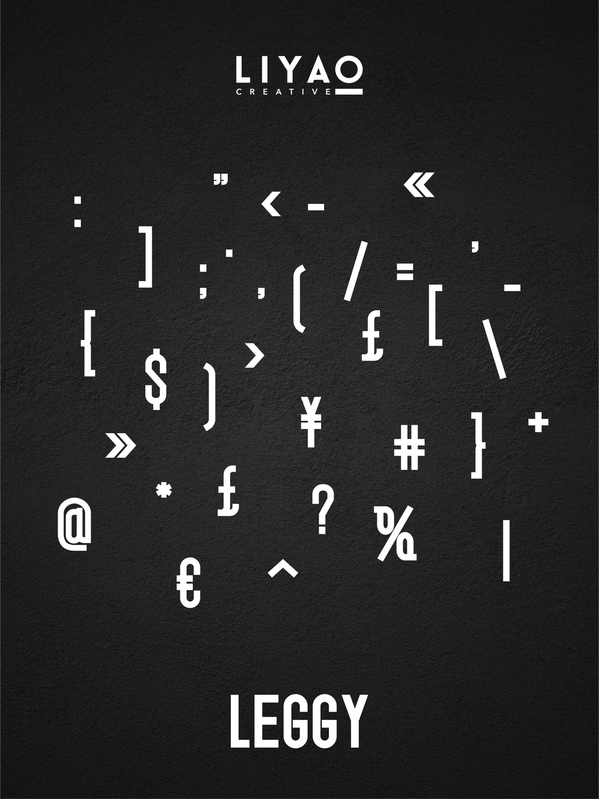 Leggy Font Punctuation Design