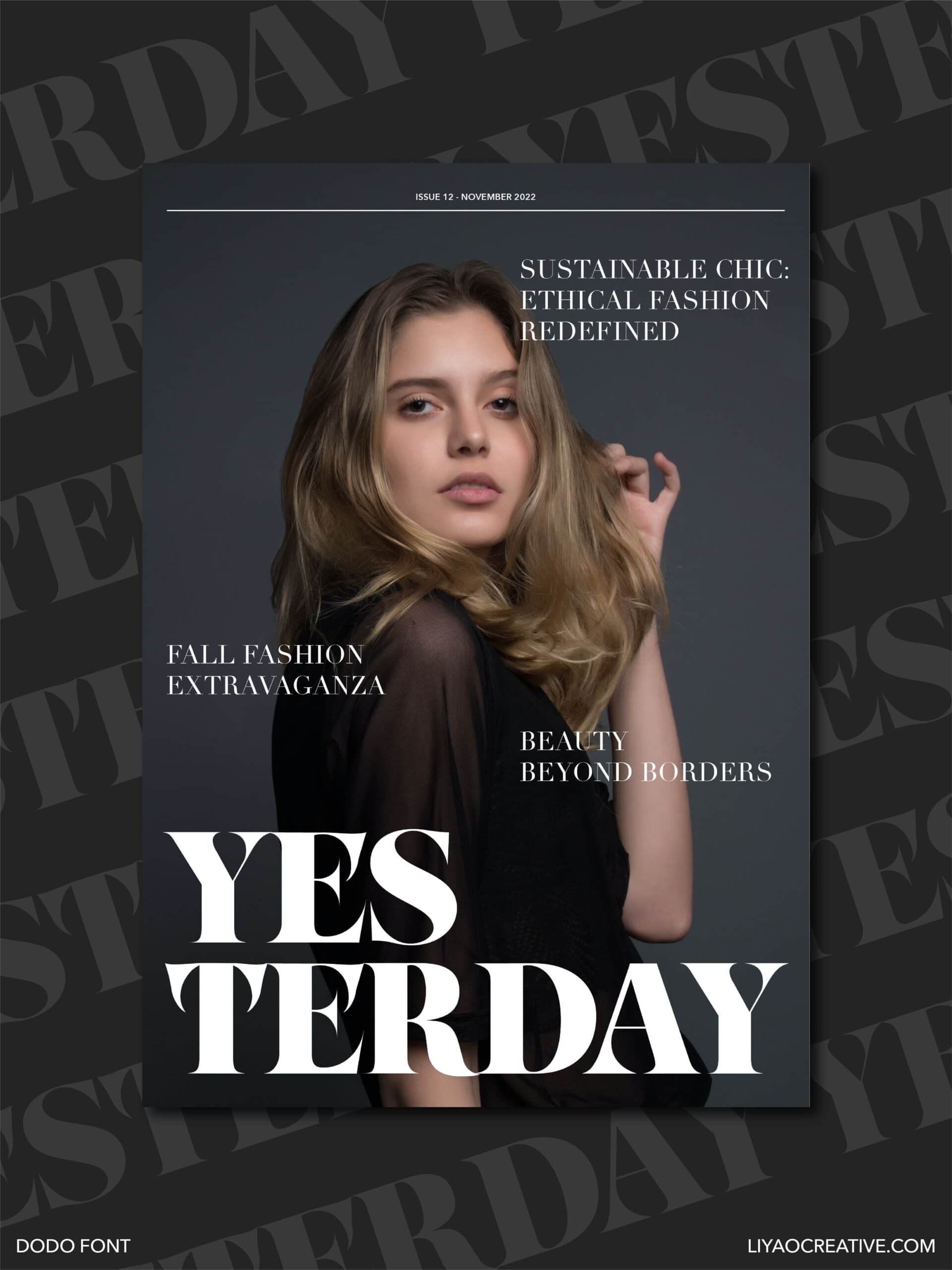 Serif Font Design Magazine Design